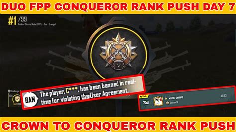 Hacker Ban In Duo Fpp Rank Push Duo Fpp Conqueror Rank Push Day 7