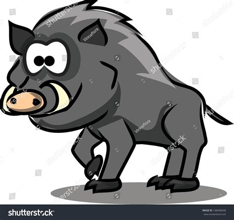 Cartoon Wild Boar Stock Vector (Royalty Free) 148300640 | Shutterstock