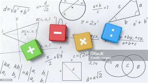 수식 그래프 및 기호와 화이트 보드에 수학 연산자 큐브 수학에 대한 스톡 사진 및 기타 이미지 수학 수학 기호 배경 주제