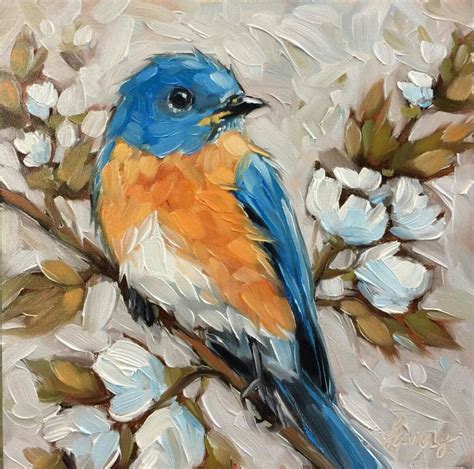 Pin by Dianna Wensdofer on Art | Bird paintings on canvas, Bluebird ...