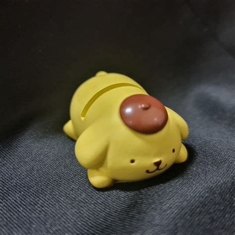 Original Sanrio Pompompurin Ceramic Card Photo Message Holder Figurine