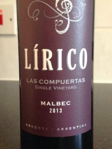 Mauricio Lorca Lírico Las Compuertas Malbec Vivino US