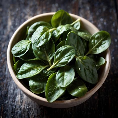 Premium Photo Spinach Fresh Raw Organic Vegetable