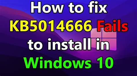 How To Fix Kb Fails To Install In Windows Youtube