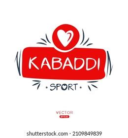 Creative Kabaddi Sport Sticker Logo Template Stock Vector (Royalty Free ...