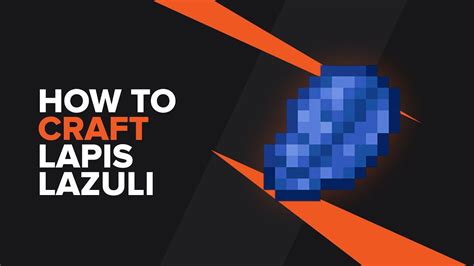 How To Make Lapis Lazuli In Minecraft YouTube