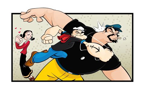 Popeye And Bluto Fighting (#284359) - HD Wallpaper & Backgrounds Download