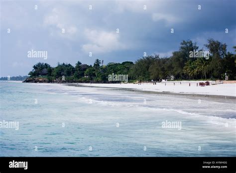 Beautiful White Sand Diani Beach Near Mombassa In Kenya Africa Stock