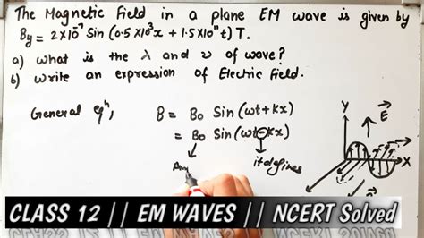 The Magnetic Field In A Plane Electromagnetic Wave Is Given By Class