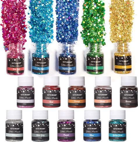 Lets Resin Holographic Chunky Glitter Chunky Sequins Glitter Powder Each 035ozcraft