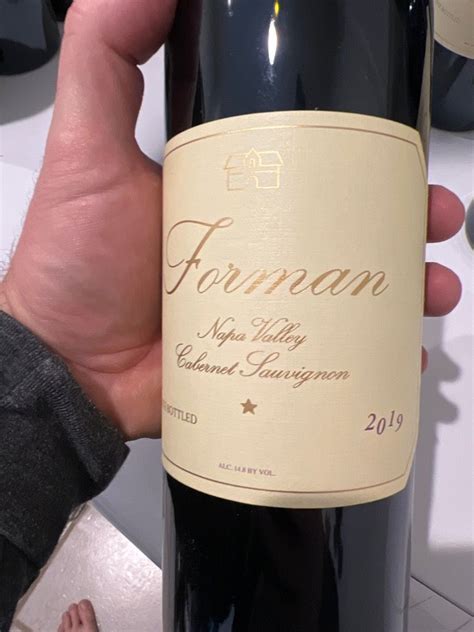 2019 Forman Cabernet Sauvignon Usa California Napa Valley