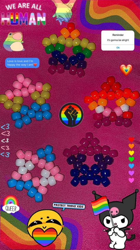 Pride Kandi Stars ️🧡💛💚💙💜 In 2024 Kandi Patterns Diy Kandi Bracelets