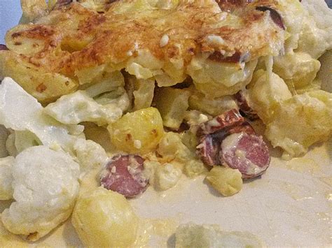 Kartoffelauflauf Mit Cabanossi Und Blumenkohl Von Serafina89 Chefkoch