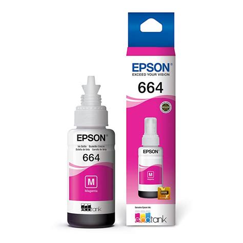 Botella De Tinta Epson 664 Magenta 70ml Para Epson L200 L595 L455