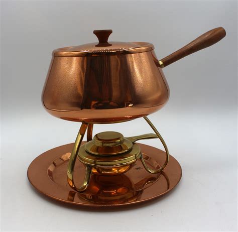 Circa 1960s Copper Fondue Pot And Stand By Magellan For Sale At 1stdibs