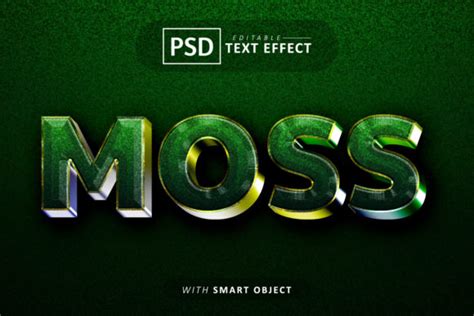 Moss 3d Text Effect Editable Graphic By Aglonemadesign · Creative Fabrica