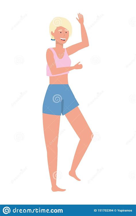 Muchacha Con Dise O Del Traje De Ba O Del Verano Ilustraci N Del Vector