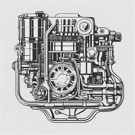 El Funcionamiento Interno De Un Motor Foto Premium