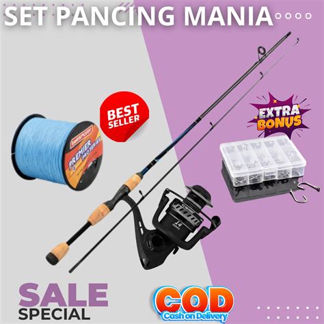 Jual Set Pancing Joran Carbon 2 Segment 180cm Reel Yumoshi LT3000 Bonus