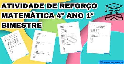 Arquivo de Atividade de reforço 4º ano 1º bimestre matemática Ponto