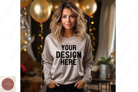 Happy New Year Sweatshirt Mockup Graphic By Nowgiftsboutique