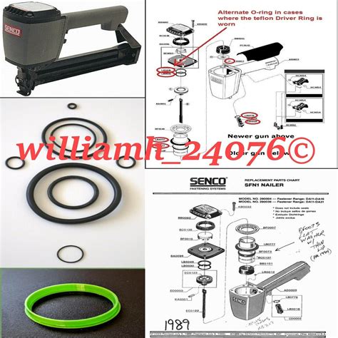 Senco Finish Nailer SKS SFN1 O Ring Repair Kit Part BF0073 All Parts