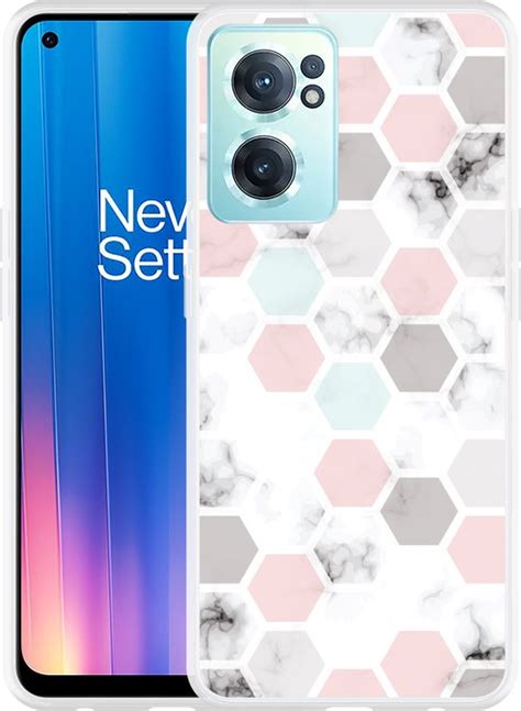 Oneplus Nord Ce Hoesje Marmer Honeycomb Designed By Cazy Bol