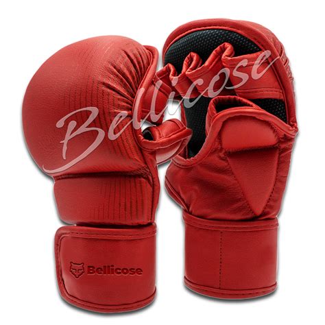 Bellicose Red MMA Sparring Gloves 8 oz | The Bellicose | Fitness Wear