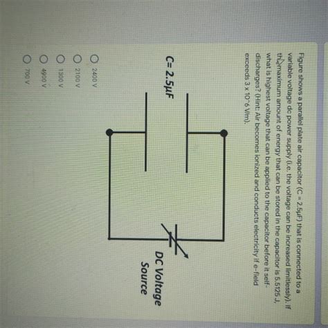 Solved Figure Shows A Parallel Plate Air Capacitor C Chegg