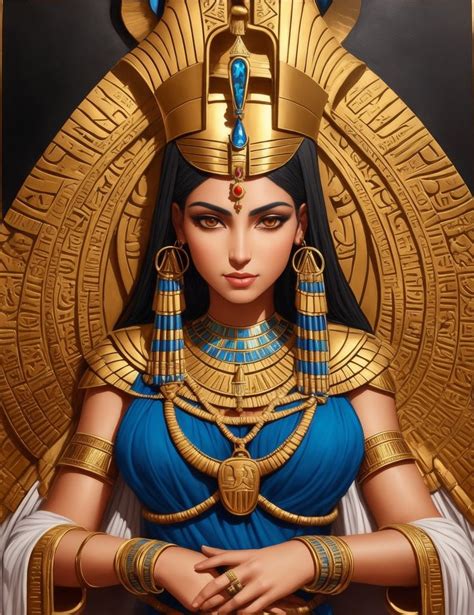 Majestic Femininity Egyptian Goddess Ancient Egypt Art Goddess