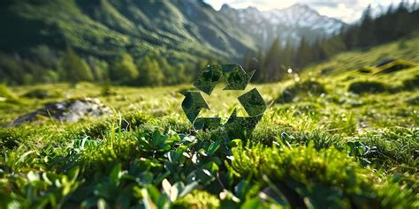 Premium Photo Preserving The Natural Landscape With A Recycling