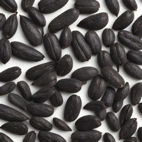 Premium Photo Pile Of Black Sesame Seeds With Isolated White Background