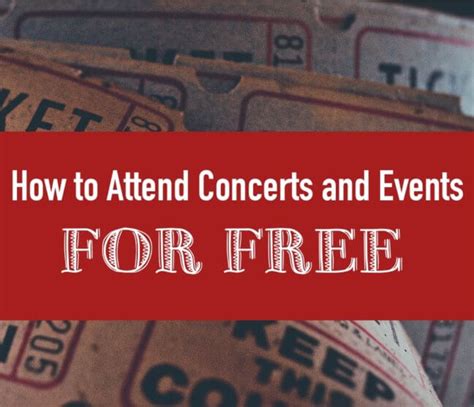 How to Attend Concerts and Events for Free - Lindstroms On The Road