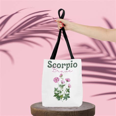 Scorpio Zodiac Sign Tote Bag Star Sign With Positive Saying Carry Bag