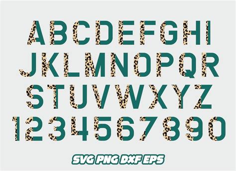 Half Leopard Font Svg Leopard Alphabet Leopard Svg Cheetah Etsy