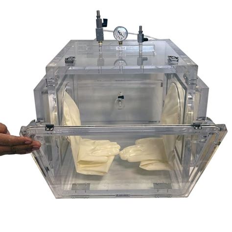 Compact Vacuum Glove Box Clear Acrylic Cleatech Scientific