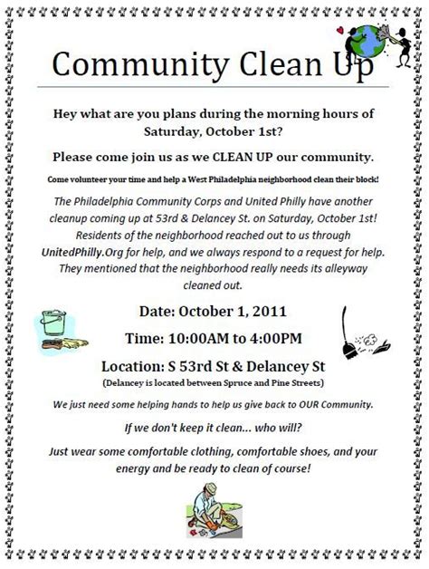 Community Clean Up Flyer Template Free