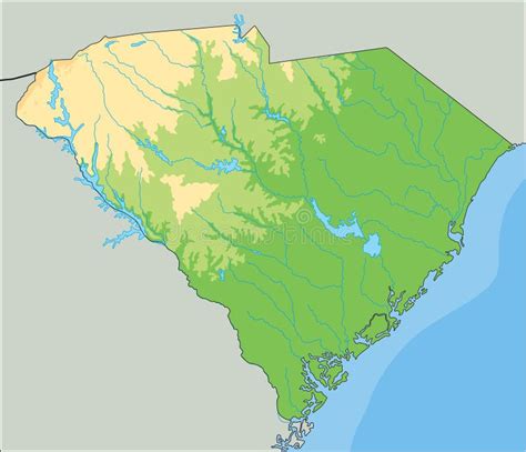 South Carolina Map Rivers Stock Illustrations – 79 South Carolina Map ...