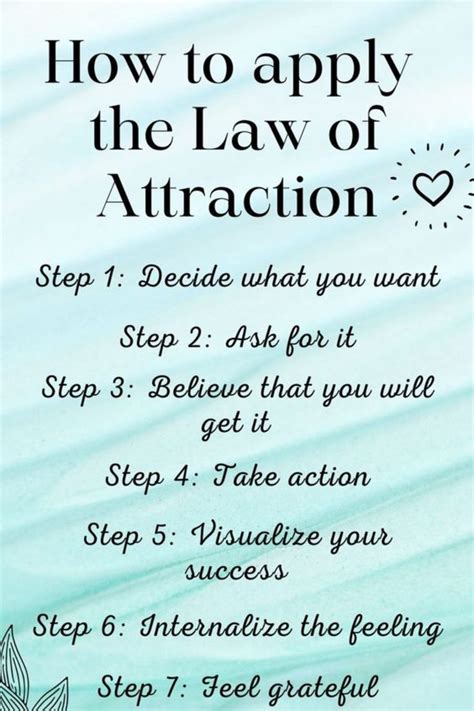 How To Apply The Law Of Attraction 7 Easy Steps Law Of Attraction