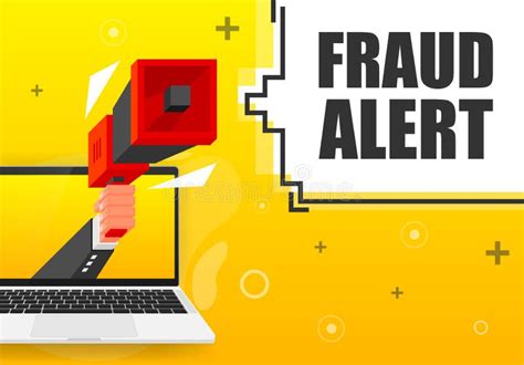 Fraud Alert Banner Template Marketing Flyer With Megaphone Template