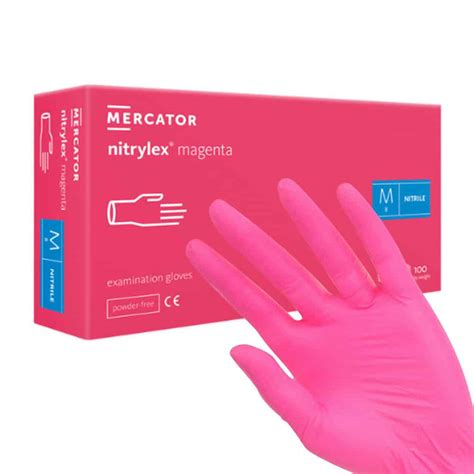 Rokavice NITRIL Magenta 100 Kos M NalakirajNohte Si