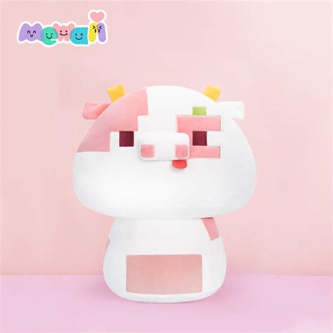 Mewaii Mushroom Family Digital Cow Kawaii Plush Pillow Squish Toy