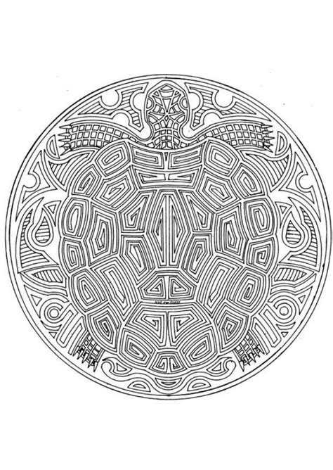 Coloring Page turtle mandala - Free printables - Img 4545