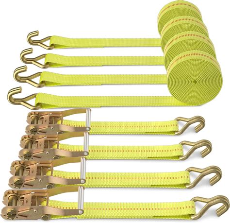 Amazon 4 Pack 2 Inch Ratchet Straps Heavy Duty 20ft Tie Down