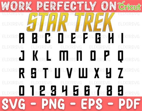 Star Trek Font SVG Star Trek Alphabet Star Trek Letters - Etsy