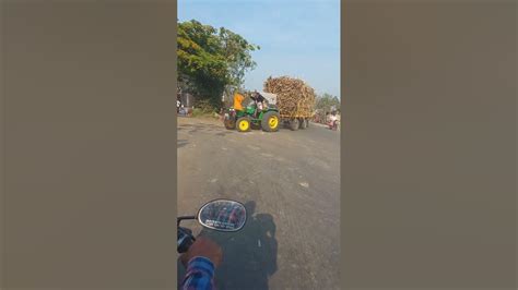 Turning Point Of Sugarcane Tractor To Factory Mykubotatractor Youtube