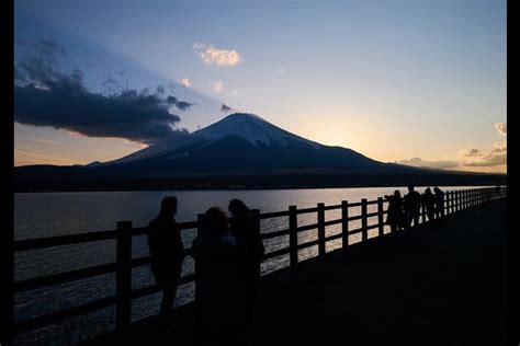 Asia Album Glimpse Of Snow Capped Mount Fuji In Japan