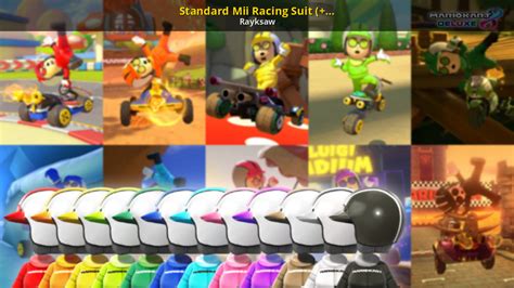 Standard Mii Racing Suit Colors Mario Kart 8 Deluxe Mods