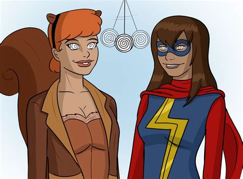 Squirrel Girl And Ms Marvel By Polmanning On Deviantart