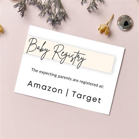 Baby Registry Inserts Printable Baby Registry Card Pdf Baby Shower